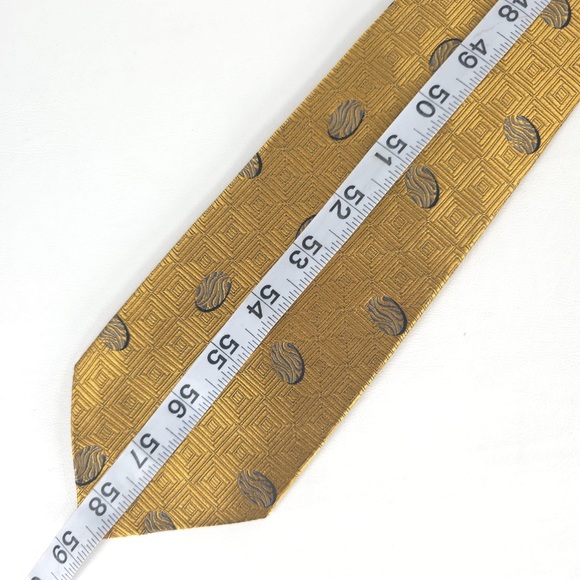 COUNTESS MARA ALL IMPORTED SILK HAND TAILORED IN USA 🇺🇸 GOLD Geometric TIE‎ - Picture 9 of 10